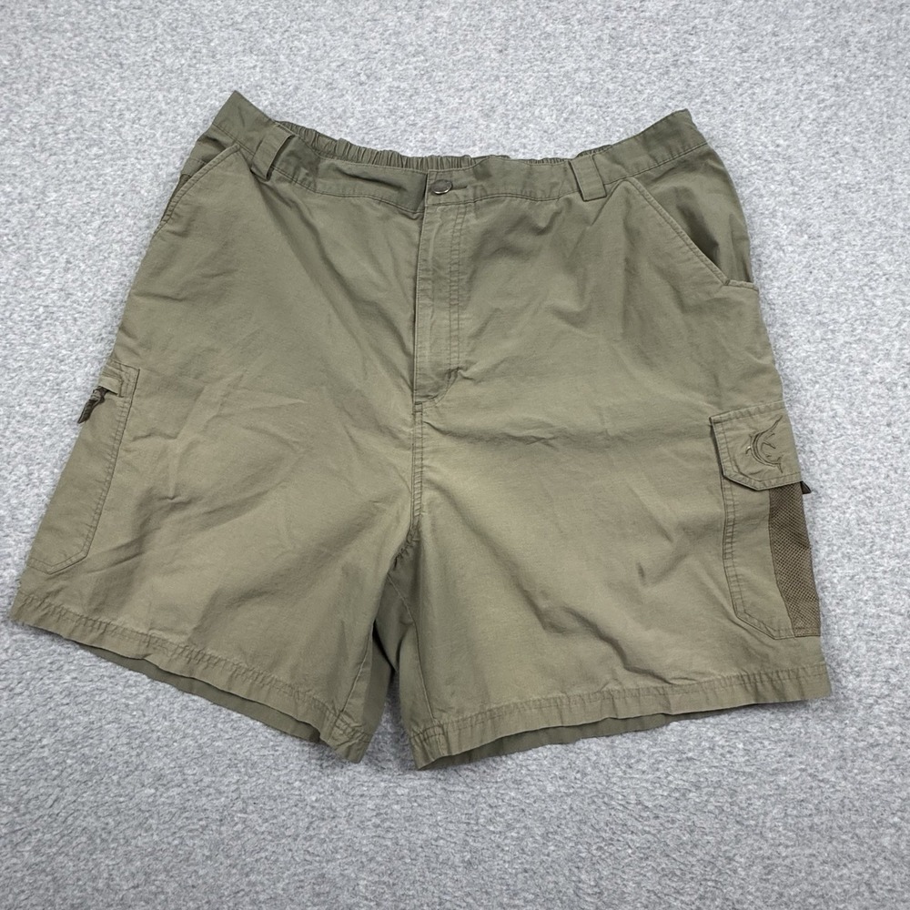 Reel Legends Cargo Shorts Men's XXL Ripstop Pockets Stretch Fishing Logo Outdoor
